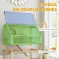 Jaula para Hámster de Madera 3 Nivles con Base Desmontable Profundo Balancín Rueda de Ejercicio Rampas Casita Natural Jaula para Hámster de Madera 3 Nivles con Base Desmontable Profundo Balancín Rueda de Ejercicio Rampas Casita Natural