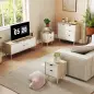 Juego de 2 Mesitas de Noche Modernas con 2 Cajones con Deslizamiento Silencioso 40x35x50 cm Blanco Brillo y Roble Juego de 2 Mesitas de Noche Modernas con 2 Cajones con Deslizamiento Silencioso 40x35x50 cm Blanco Brillo y Roble