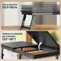 Mesa Reclinable para Cama y Sofá Bandeja Plegable con Cajón Lateral para Ordenador Portátil Libros Cinco Alturas Negro