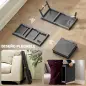 Mesa Reclinable para Cama y Sofá Bandeja Plegable con Cajón Lateral para Ordenador Portátil Libros Cinco Alturas Negro