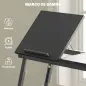 Mesa Reclinable para Cama y Sofá Bandeja Plegable con Cajón Lateral para Ordenador Portátil Libros Cinco Alturas Negro