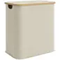 Cesto de Ropa Sucia Plegable con Tapa 80 L de Tela no Tejida 2 Compartimentos Asas 54x34x58,5 cm Beige Cesto de Ropa Sucia Plegable con Tapa 80 L de Tela no Tejida 2 Compartimentos Asas 54x34x58,5 cm Beige