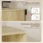 Escritorio Mesa de Oficina con 4 Estantes y Cajón Archivador A4 con Cerradura y 2 Llaves para Espacios Pequeños Roble