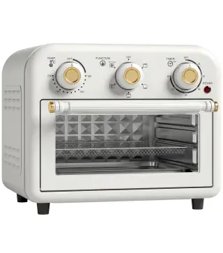 Horno Freidora de Aire 12 L con 3 Mandos Convección 360° Temperatura hasta 230 °C Temporizador 60 Min Bandeja y Cesta