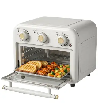 Horno Freidora de Aire 12 L con 3 Mandos Convección 360° Temperatura hasta 230 °C Temporizador 60 Min Bandeja y Cesta