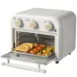 Horno Freidora de Aire 12 L con 3 Mandos Convección 360° Temperatura hasta 230 °C Temporizador 60 Min Bandeja y Cesta