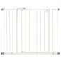 Barrera de Seguridad para Perros 74-100 cm con Extensiones Montaje a Presión y Doble Bloqueo Blanco Barrera de Seguridad para Perros 74-100 cm con Extensiones Montaje a Presión y Doble Bloqueo Blanco