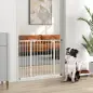 Barrera de Seguridad para Perros 74-100 cm con Extensiones Montaje a Presión y Doble Bloqueo Blanco Barrera de Seguridad para Perros 74-100 cm con Extensiones Montaje a Presión y Doble Bloqueo Blanco