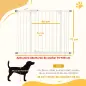 Barrera de Seguridad para Perros 74-100 cm con Extensiones Montaje a Presión y Doble Bloqueo Blanco Barrera de Seguridad para Perros 74-100 cm con Extensiones Montaje a Presión y Doble Bloqueo Blanco