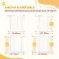 Barrera de Seguridad para Perros 74-100 cm con Extensiones Montaje a Presión y Doble Bloqueo Blanco Barrera de Seguridad para Perros 74-100 cm con Extensiones Montaje a Presión y Doble Bloqueo Blanco