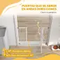 Barrera de Seguridad para Perros 74-100 cm con Extensiones Montaje a Presión y Doble Bloqueo Blanco Barrera de Seguridad para Perros 74-100 cm con Extensiones Montaje a Presión y Doble Bloqueo Blanco