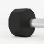 Set de 2 Mancuernas Dodecagonales de 2 x 8 kg de Metal Recubiertas en Goma para Entrenamiento en Casa Gimnasio Negro
