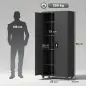 Armario de Herramientas de Acero 180 cm con Ruedas Extraíbles Estantes Ajustables Carga 250 kg para Garaje Negro Armario de Herramientas de Acero 180 cm con Ruedas Extraíbles Estantes Ajustables Carga 250 kg para Garaje Negro