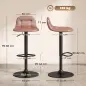 Juego de 2 Taburetes Altos de Cocina Giratorios 360° Regulables en Altura con Reposapiés Tapizados en Cuero Sintético Juego de 2 Taburetes Altos de Cocina Giratorios 360° Regulables en Altura con Reposapiés Tapizados en Cuero Sintético