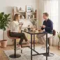 Juego de 2 Taburetes Altos de Cocina Giratorios 360° Regulables en Altura con Reposapiés Tapizados en Cuero Sintético Juego de 2 Taburetes Altos de Cocina Giratorios 360° Regulables en Altura con Reposapiés Tapizados en Cuero Sintético