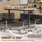 Taburete con Ruedas Giratorio Altura Regulable de Cuero Sintético con Asiento Acolchado para Spa Oficina Tatuajes Negro