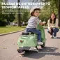 Moto Eléctrica para Niños Licencia VESPA Arranque Suave Ruedines Desmontables Luz Delantera Música, Bocina USB Verde Moto Eléctrica para Niños Licencia VESPA Arranque Suave Ruedines Desmontables Luz Delantera Música, Bocina USB Verde