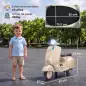 Moto Eléctrica para Niños Licencia VESPA Arranque Suave Ruedines Desmontables Luz Delantera Música, Bocina USB Blanco Moto Eléctrica para Niños Licencia VESPA Arranque Suave Ruedines Desmontables Luz Delantera Música, Bocina USB Blanco