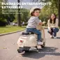 Moto Eléctrica para Niños Licencia VESPA Arranque Suave Ruedines Desmontables Luz Delantera Música, Bocina USB Blanco Moto Eléctrica para Niños Licencia VESPA Arranque Suave Ruedines Desmontables Luz Delantera Música, Bocina USB Blanco