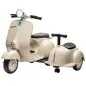 Moto Eléctrica para Niños Licencia VESPA con 2 Asientos Arranque Suave Luz Delantera Música USB y Almacenamiento Crema Moto Eléctrica para Niños Licencia VESPA con 2 Asientos Arranque Suave Luz Delantera Música USB y Almacenamiento Crema