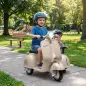 Moto Eléctrica para Niños Licencia VESPA con 2 Asientos Arranque Suave Luz Delantera Música USB y Almacenamiento Crema Moto Eléctrica para Niños Licencia VESPA con 2 Asientos Arranque Suave Luz Delantera Música USB y Almacenamiento Crema