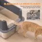 Juego de 2 Areneros Gatos de Acero Inoxidable XL Borde Alto 2 Palas para Gatos Grandes y Gatitos Múltiples Gris Oscuro