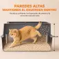 Juego de 2 Areneros Gatos de Acero Inoxidable XL Borde Alto 2 Palas para Gatos Grandes y Gatitos Múltiples Gris Oscuro