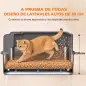 Arenero para Gatos de Acero Inoxidable L con Bandeja de Tamizado Borde Alto Pala 10 Empapadores Gris Oscuro Arenero para Gatos de Acero Inoxidable L con Bandeja de Tamizado Borde Alto Pala 10 Empapadores Gris Oscuro