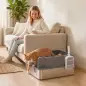 Arenero para Gatos de Acero Inoxidable L con Bandeja de Tamizado Borde Alto Pala 10 Empapadores Gris Oscuro Arenero para Gatos de Acero Inoxidable L con Bandeja de Tamizado Borde Alto Pala 10 Empapadores Gris Oscuro