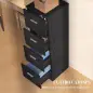 Cajonera de Escritorio con 4 Cajones Cerraduras y Barras para Archivos A4 y Carta 40x42x130,8 cm Negro