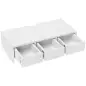 Elevador de Monitor con 3 Cajones para Escritorio PC Portátil 51x24x13 cm Blanco Elevador de Monitor con 3 Cajones para Escritorio PC Portátil 51x24x13 cm Blanco