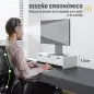 Elevador de Monitor con 3 Cajones para Escritorio PC Portátil 51x24x13 cm Blanco Elevador de Monitor con 3 Cajones para Escritorio PC Portátil 51x24x13 cm Blanco
