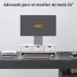 Elevador de Monitor con 3 Cajones para Escritorio PC Portátil 51x24x13 cm Blanco Elevador de Monitor con 3 Cajones para Escritorio PC Portátil 51x24x13 cm Blanco