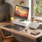 Elevador de Monitor con 3 Cajones para Escritorio PC Portátil 51x24x13 cm Blanco Elevador de Monitor con 3 Cajones para Escritorio PC Portátil 51x24x13 cm Blanco