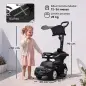 Correpasillos Bebés 3 en 1 Mercedes-Benz con Barra de Empuje Capota Barandilla de Seguridad Música 12-36 Meses Negro Correpasillos Bebés 3 en 1 Mercedes-Benz con Barra de Empuje Capota Barandilla de Seguridad Música 12-36 Meses Negro