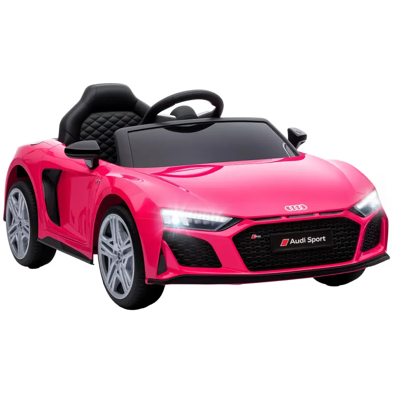 Coche Eléctrico Niños Audi R8 Spyder 12V con Mando a Distancia 2,4 G 2 Motores Arranque Suave Suspensión Trasera Rosa Coche Eléctrico Niños Audi R8 Spyder 12V con Mando a Distancia 2,4 G 2 Motores Arranque Suave Suspensión Trasera Rosa
