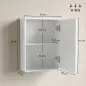 Armario de Baño de Pared Puerta con Cierre Suave Estante Ajustable para Cocina Lavadero 30x14x50 cm Blanco Armario de Baño de Pared Puerta con Cierre Suave Estante Ajustable para Cocina Lavadero 30x14x50 cm Blanco