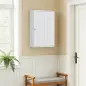 Armario de Baño de Pared Puerta con Cierre Suave Estante Ajustable para Cocina Lavadero 30x14x50 cm Blanco Armario de Baño de Pared Puerta con Cierre Suave Estante Ajustable para Cocina Lavadero 30x14x50 cm Blanco