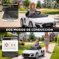 Coche Eléctrico Niños Audi R8 Spyder 12V con Mando a Distancia 2,4 G 2 Motores Arranque Suave Suspensión Trasera Blanco