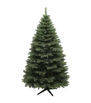 Árbol de Navidad Artificial 180 cm con 1050 Ramas y Base de Acero Plegable Montaje Rápido para Salón Interior Verde