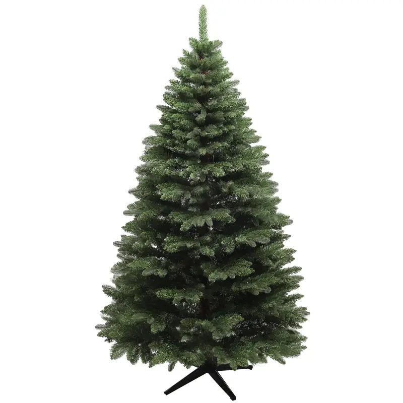 Árbol de Navidad Artificial 180 cm con 1050 Ramas y Base de Acero Plegable Montaje Rápido para Salón Interior Verde Árbol de Navidad Artificial 180 cm con 1050 Ramas y Base de Acero Plegable Montaje Rápido para Salón Interior Verde