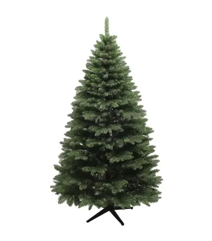Árbol de Navidad Artificial 180 cm con 1050 Ramas y Base de Acero Plegable Montaje Rápido para Salón Interior Verde