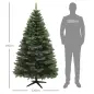 Árbol de Navidad Artificial 180 cm con 1050 Ramas y Base de Acero Plegable Montaje Rápido para Salón Interior Verde Árbol de Navidad Artificial 180 cm con 1050 Ramas y Base de Acero Plegable Montaje Rápido para Salón Interior Verde