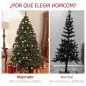 Árbol de Navidad Artificial 180 cm con 1050 Ramas y Base de Acero Plegable Montaje Rápido para Salón Interior Verde Árbol de Navidad Artificial 180 cm con 1050 Ramas y Base de Acero Plegable Montaje Rápido para Salón Interior Verde