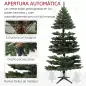 Árbol de Navidad Artificial 180 cm con 1050 Ramas y Base de Acero Plegable Montaje Rápido para Salón Interior Verde Árbol de Navidad Artificial 180 cm con 1050 Ramas y Base de Acero Plegable Montaje Rápido para Salón Interior Verde