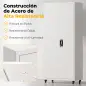 Armario de Herramientas de Acero 180 cm con Ruedas Extraíbles Estantes Ajustables Carga 250 kg para Garaje Blanco Armario de Herramientas de Acero 180 cm con Ruedas Extraíbles Estantes Ajustables Carga 250 kg para Garaje Blanco