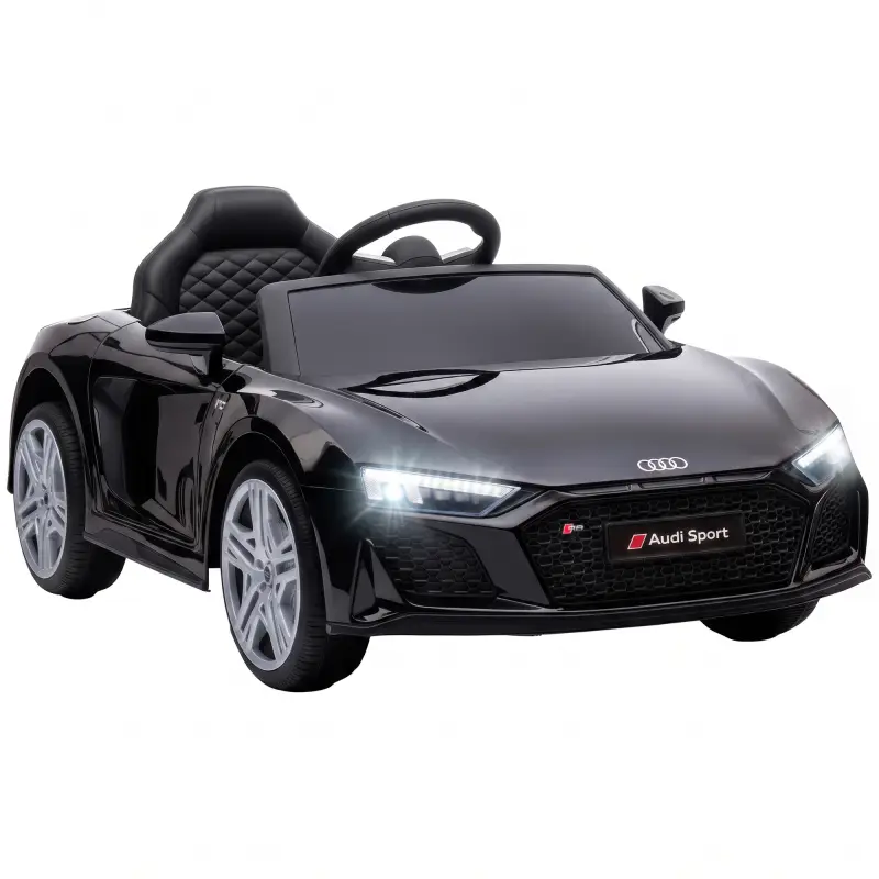 Coche Eléctrico Niños Audi R8 Spyder 12V con Mando a Distancia 2,4 G 2 Motores Arranque Suave Suspensión Trasera Negro Coche Eléctrico Niños Audi R8 Spyder 12V con Mando a Distancia 2,4 G 2 Motores Arranque Suave Suspensión Trasera Negro