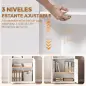 Librería Alta y Estrecha de 6 Niveles con 4 Compartimentos Abiertos Estante Ajustable Cierres Magnéticos Blanco Librería Alta y Estrecha de 6 Niveles con 4 Compartimentos Abiertos Estante Ajustable Cierres Magnéticos Blanco