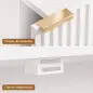 Librería Alta y Estrecha de 6 Niveles con 4 Compartimentos Abiertos Estante Ajustable Cierres Magnéticos Blanco Librería Alta y Estrecha de 6 Niveles con 4 Compartimentos Abiertos Estante Ajustable Cierres Magnéticos Blanco