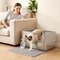 Arenero para Gatos de Acero Inoxidable XL Caja de Arena para Gatos Borde Alto Pala Cepillo Gancho Gris Claro Arenero para Gatos de Acero Inoxidable XL Caja de Arena para Gatos Borde Alto Pala Cepillo Gancho Gris Claro
